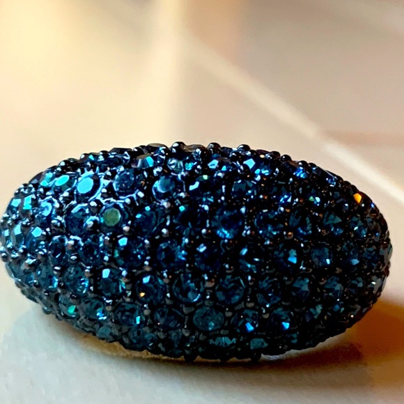 Coach Dome Cocktail Ring with Blue and Green Stones - Picture 6 of 10